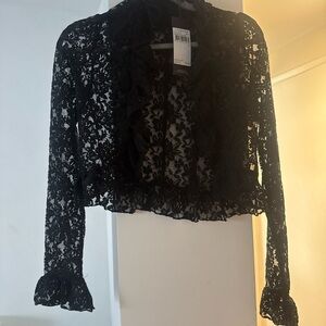Lioness Onyx Lace Long Sleeve Top